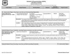 Schedule of Proposed Action (SOPA) 10/01/2014 to 12/31/2014 Sawtooth National Forest