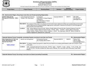 Schedule of Proposed Action (SOPA) 07/01/2014 to 09/30/2014 Sawtooth National Forest