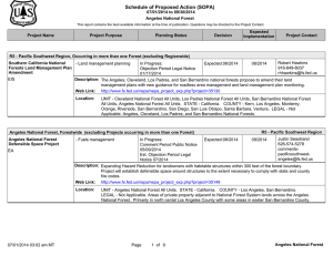 Schedule of Proposed Action (SOPA) 07/01/2014 to 09/30/2014 Angeles National Forest