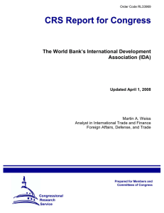 The World Bank’s International Development Association (IDA) Updated April 1, 2008