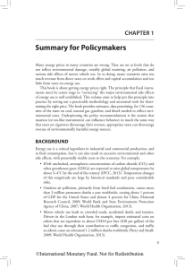 Summary for Policymakers CHAPTER  1