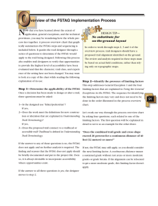 N verview of the FSTAG Implementation Process DESIGN TIP— No substitute for