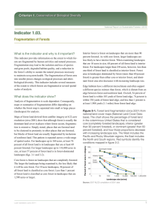 Indicator 1.03. Criterion 1. Conservation of Biological Diversity Fragmentation of Forests