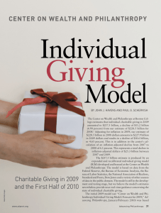 Giving Individual Model Center on Wealth and PhilanthroPy