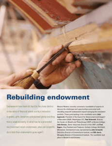 Rebuilding endowment