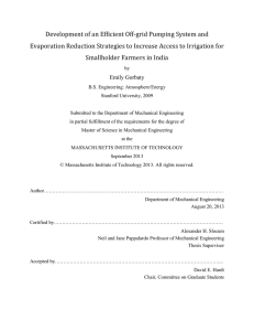 Development of an Efficient Off-grid Pumping System and