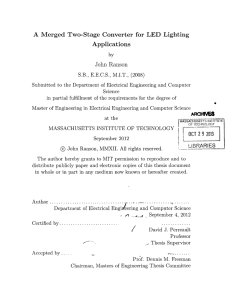 A  Merged  Two-Stage  Converter  for ... Applications John  Ranson