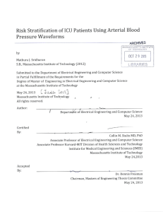 Risk Stratification of ICU  Patients Using  Arterial Blood OCT J.