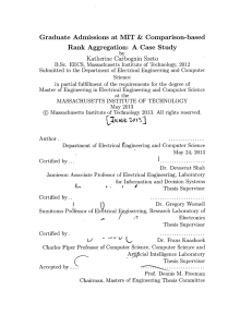 Graduate Admissions  at  MIT  &amp;  Comparison-based