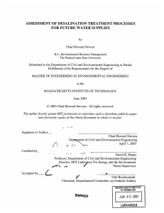 ASSESSMENT  OF DESALINATION  TREATMENT PROCESSES