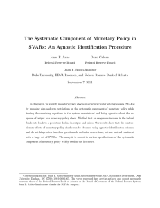 The Systematic Component of Monetary Policy in
