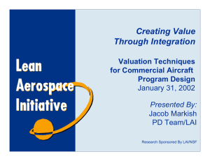 Creating Value Through Integration Valuation Techniques for Commercial Aircraft