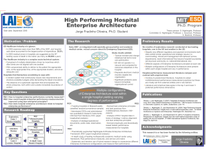 MIT ESD High Performing Hospital Enterprise Architecture