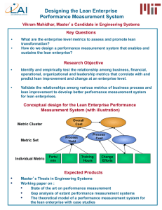 Designing the Lean Enterprise Performance Measurement System