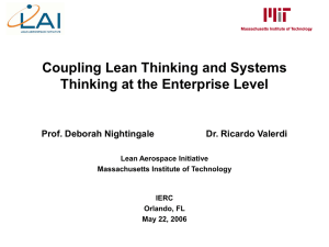 Coupling Lean Thinking and Systems Thinking at the Enterprise Level