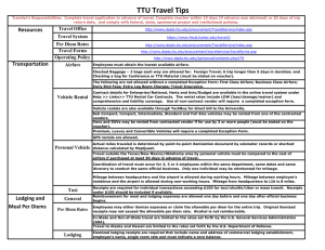 TTU Travel Tips