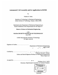 Automated  CAD  Assembly  and its Application ...