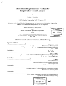 Internet-Based  Rapid Customer Feedback for Design  Feature Tradeoff Analyses