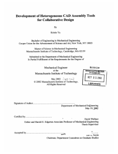 Development  of Heterogeneous  CAD  Assembly  Tools