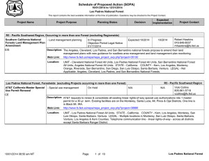 Schedule of Proposed Action (SOPA) 10/01/2014 to 12/31/2014 Los Padres National Forest