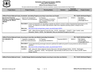 Schedule of Proposed Action (SOPA) 04/01/2014 to 06/30/2014 Gifford Pinchot National Forest