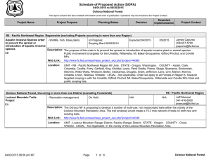 Schedule of Proposed Action (SOPA) 04/01/2015 to 06/30/2015 Ochoco National Forest