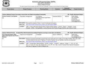 Schedule of Proposed Action (SOPA) 04/01/2014 to 06/30/2014 Ochoco National Forest