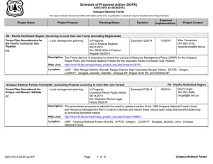 Schedule of Proposed Action (SOPA) 04/01/2014 to 06/30/2014 Umpqua National Forest