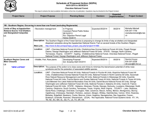 Schedule of Proposed Action (SOPA) 04/01/2014 to 06/30/2014 Cherokee National Forest