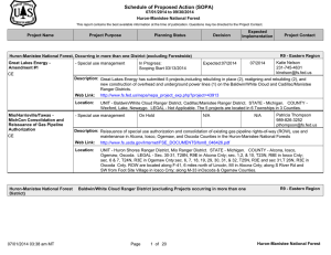 Schedule of Proposed Action (SOPA) 07/01/2014 to 09/30/2014 Huron-Manistee National Forest