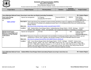 Schedule of Proposed Action (SOPA) 04/01/2014 to 06/30/2014 Huron-Manistee National Forest