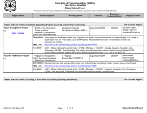 Schedule of Proposed Action (SOPA) 04/01/2014 to 06/30/2014 Ottawa National Forest