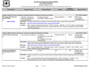 Schedule of Proposed Action (SOPA) 04/01/2014 to 06/30/2014 Superior National Forest