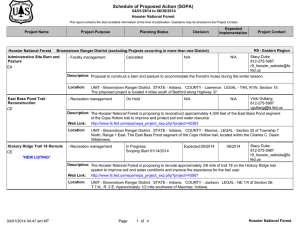 Schedule of Proposed Action (SOPA) 04/01/2014 to 06/30/2014 Hoosier National Forest