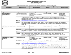 Schedule of Proposed Action (SOPA) 04/01/2014 to 06/30/2014 Wayne National Forest