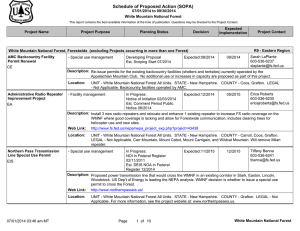 Schedule of Proposed Action (SOPA) 07/01/2014 to 09/30/2014 White Mountain National Forest