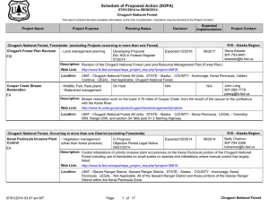 Schedule of Proposed Action (SOPA) 07/01/2014 to 09/30/2014 Chugach National Forest