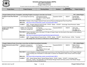 Schedule of Proposed Action (SOPA) 04/01/2014 to 06/30/2014 Chugach National Forest