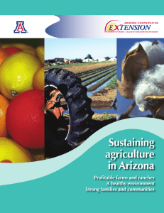 Sustaining agriculture in Arizona E    TENSION