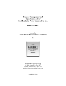Focused Management and Operations Audit of East Kentucky Power Cooperative, Inc.
