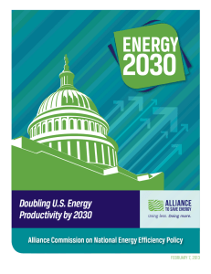 Doubling U.S. Energy Productivity by 2030 FEBRUARY 7, 2013