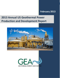 2013 Annual US Geothermal Power Production and Development Report February 2013