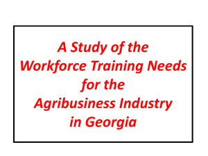 A Study of the Workforce Training Needs for the Agribusiness Industry