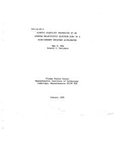 PFC/JA-85-3 AN ELECTRON HIGH-CURRENT BETATRON ACCELERATOR