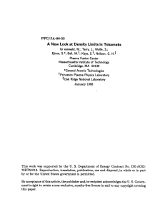 A  New  Look at  Density  Limits... PFC/JA-86-22 S.*; Ejima,