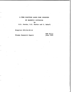 K.D. PFC/JA-8 0-14 Plasma  Research Report 1980