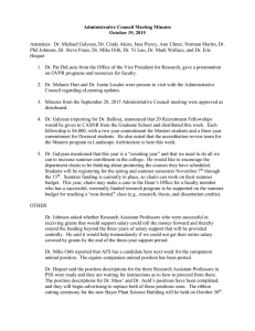 Administrative Council Meeting Minutes October 19, 2015