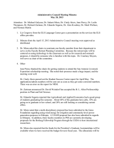 Administrative Council Meeting Minutes May 20, 2013