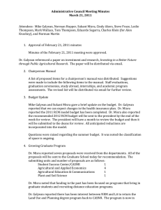 Administrative Council Meeting Minutes March 21, 2011
