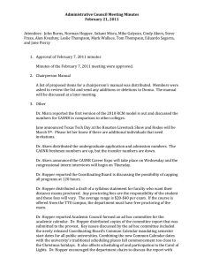 Administrative Council Meeting Minutes February 21, 2011